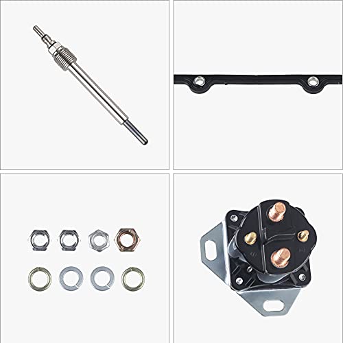 Wmphe Compatible With 2 Valve Cover Gaskets + Inner Injector Glow Plug Harness With Relay + 8 Glow Plugs Ford F250 F350 E250 E350 Diesel Powerstroke 7.3L 1999 2000 2001 2002 2003, Oem F81Z-6584-Aa #TOP3