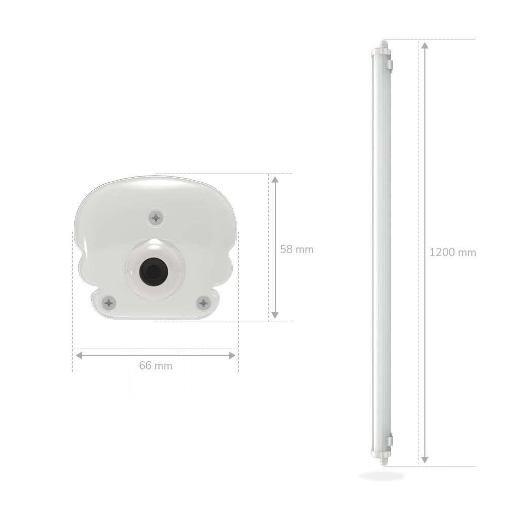 HOFTRONIC 6er Pack LED Feuchtraumleuchte 120cm IP65 36W 4320 Lumen 4000K Neutralweiß Verknüpfbar