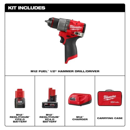 Milwaukee Electric - M12 Fuel. 1/2 Hammer Drill-Driver KIT - image 6