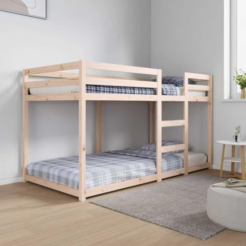 Lumanois Cama litera sin colchón Madera Maciza de Pino 90x190 cm,Mobiliario,Camas y somieres,33.68kg-3206507