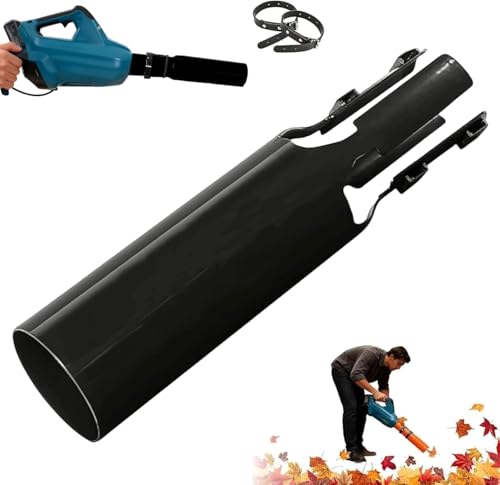 Leaf Blower Air Booster Attachment 2-3 Inch Universal Fit High-Efficiency Cyclone Nozzle Airflow Amplifier Durable Garden Tool Accessory for Lawn Yard Patio & Snow Clearing (Black)