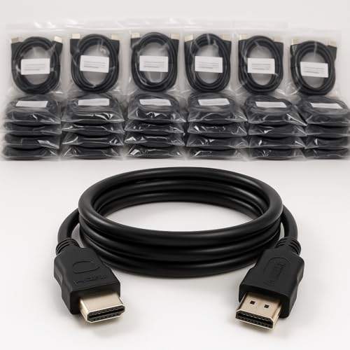 Cable HDMI 4K 1,8m con Ferrita – Alta Velocidad, Audio y Vídeo Ultra HD (50)