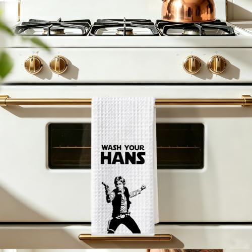 Image of Please Wash Your Hans Kitchen Towels S Wars Dish Towel Hand Towel | Funny Waffle Weave Cloth Tea Kitchen Towels Accessories, Geek Home Kitchen Bathroom Decor, Housewarming Gifts 14x24 Inch