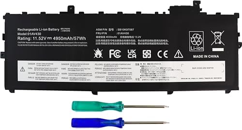 Replacement Battery For Lenovo ThinkPad X1 Carbon 5th & 6th Gen (2017-2018) - 57Wh, 11.52V