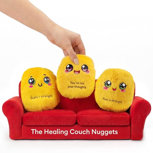 Image of Healing Couch Nuggets - Emotional Support Nuggets Plush Set for Adults & Teens, Emotional Support Plush & Plushies with Story Card & Gift Box, Meaningful Desk Decor & Encouragement Gift