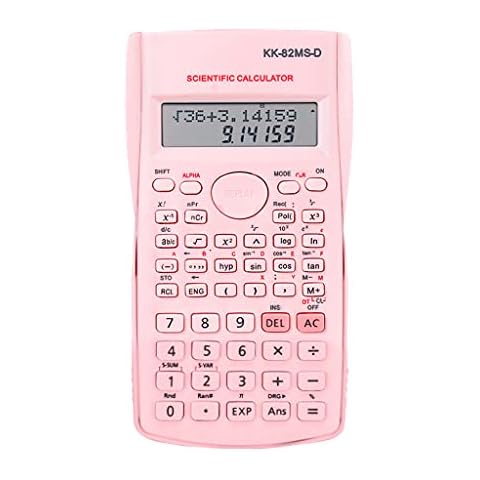 Oilmal Calculator, School Engineering Scientific Calculator Stationary Calculating Tools Exam Calculator For High School University Student Pink Cover