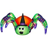 Airblown Halloween Light-Animated Lightshow Head Turning-Rainbow Wave-Friendly Spider-LG