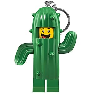 LEGO Iconic Cactus Schlüsselanhänger LED-Taschenlampe Spielzeuge Geschenke für Kinder - 76 mm große Figur (KE181) - 2 CR2025 Batterien enthalten