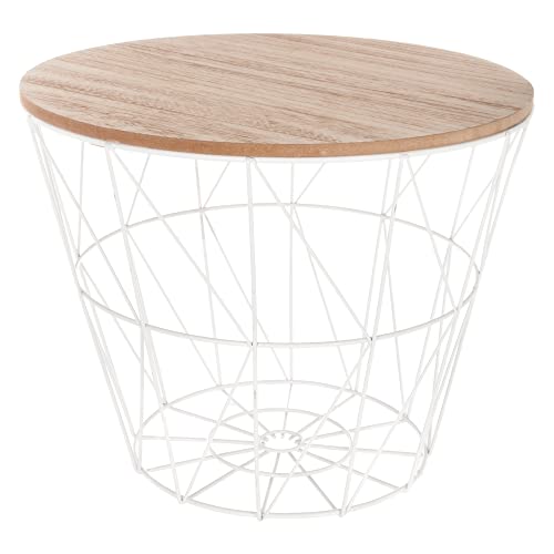 Atmosphera - Table d'appoint Kumi Blanche D38 cm