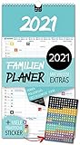 🌈 228 BUNTE STICKER – Auf der Papp-Rückseite ist innen eine Tasche angebracht. Hier kannst Du nicht nur Zettel, Notizen & Visitenkarten aufbewahren. Hier befinden sich auch 228 bunte Sticker mit diversen Motiven. Platziere die Aufkleber so, dass Du keinen Abfall-Termin, keinen Geburtstag, keine Yoga-Einheit und einfach gar nichts mehr verpasst!