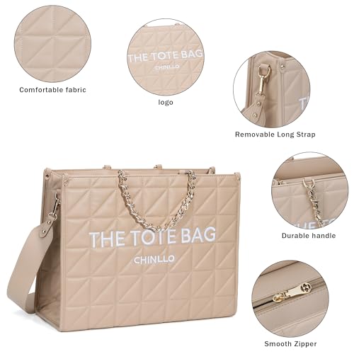 Image of Chinllo Laptop Tote Bag for Women Top Handle Satchel Purse and Handbags Work Compartment with Shoulder Strap