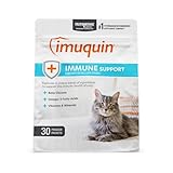 Nutramax Imuquin Immune Health Supplement Powder for Cats, with Beta Glucans, Marine Lipids, Vitamins and Minerals, 30 Packets, Updated Version