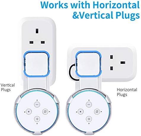 Echo dot Wall Mount Stand for Dot 3rd Generation, Enhanced Sound Quality, Cable Management without Screws, Dot Holder Accessories Designed (White)