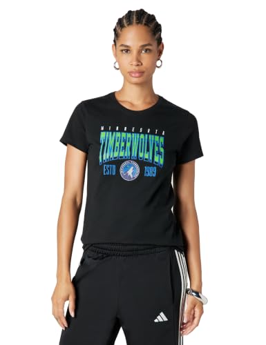 NBA Official Minnesota Timberwolves Battle Tested T-Shirt, Women, Black, X-Large