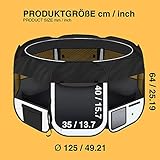 all Pets United® Welpen-Laufstall Tierlaufstall Welpenauslauf-Stall; XXL Freigehege für Hunde, Katzen, Hasen & Kleintiere im Innen- und Außenbereich (Schwarz-Beige)