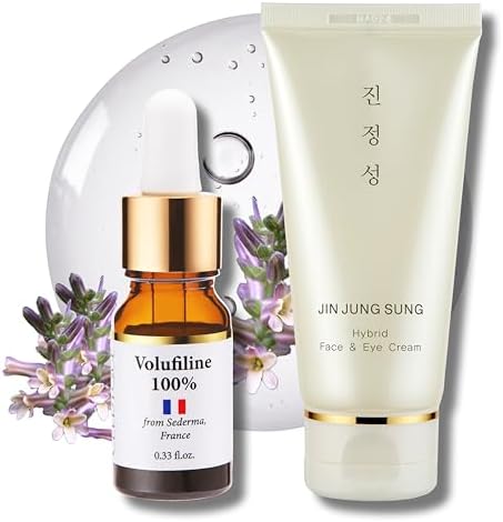 100% Pure Volufiline Concentrate Serum w/Non-sticky Face Moisturizer Hyrbrid Eye Cream 2.7 Oz - 7-Hyaluronic Acids Centella Asiatica, | Boosts Collagen for Sagging Mature Skin Korean Skincare