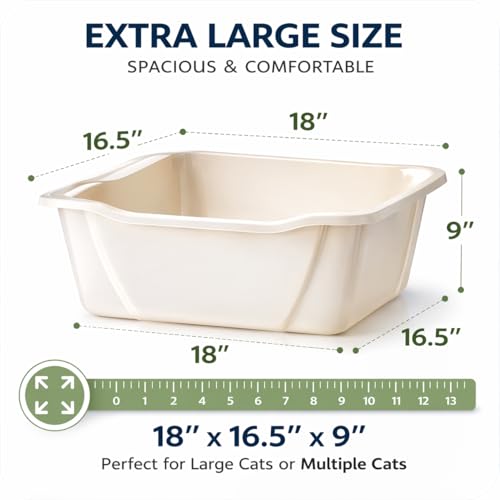 Arenero para gatos extra grande de plástico duradero miniatura 2