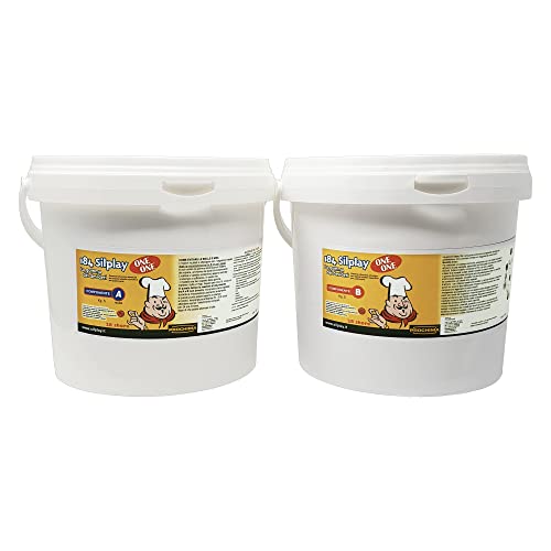 PROCHIMA GS530SP01K10, Sillplay 184/30 A+B, goma de silicona bicomponente de cocina, producto diseñado para moldes antiadherentes para Derivantes del azúcar, 100% fabricado en Italia, 10 kg, Incoloro Cover