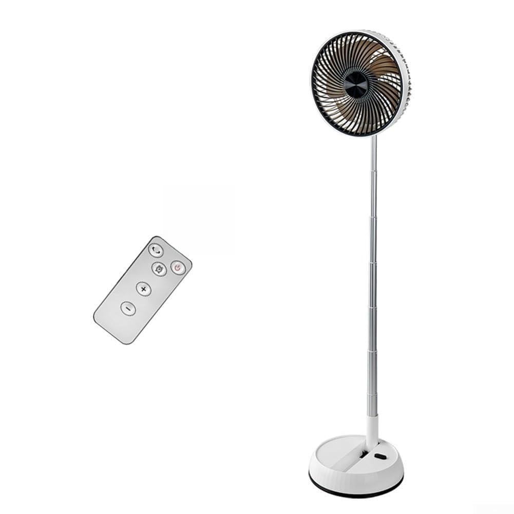 Eawfgtuw ventilateurs oscillants pliables avec télécommande, 5400 mAh, USB, silencieux, hauteur réglable, fonctionnement super silencieux pour chambre à coucher, bureau, voyage, camping
