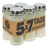 Gravidus Grabkerzen weiß Lange Brenndauer von 7 Tagen, windgeschützt und langlebig, hochwertige Grabkerze aus Deutschland für dauerhafte Andacht (5 Stück)