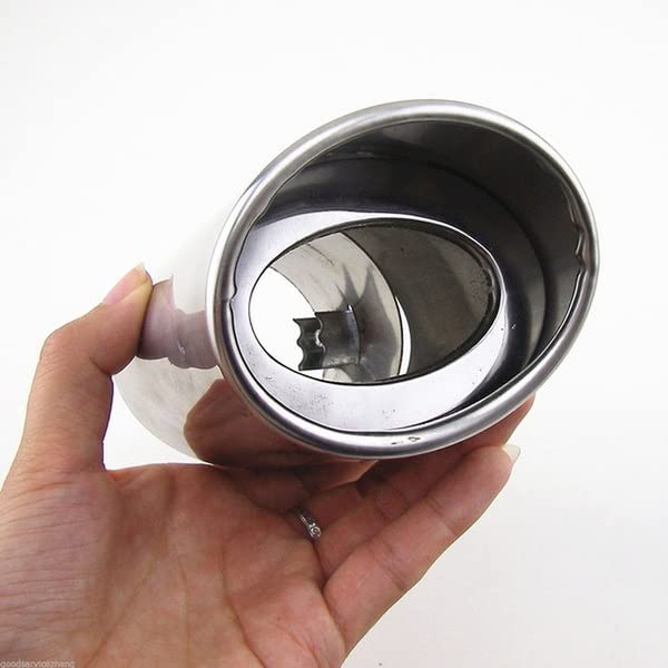 Tubo de escape redondo recto con punta de acero inoxidable cromado universal 7