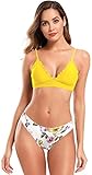 🌻 Este traje de baño de 2 piezas es perfecto para usar en la piscina, recarga tu alma lúdica con este clásico bikini triangular y disfruta de un día lleno de diversión en la playa.
