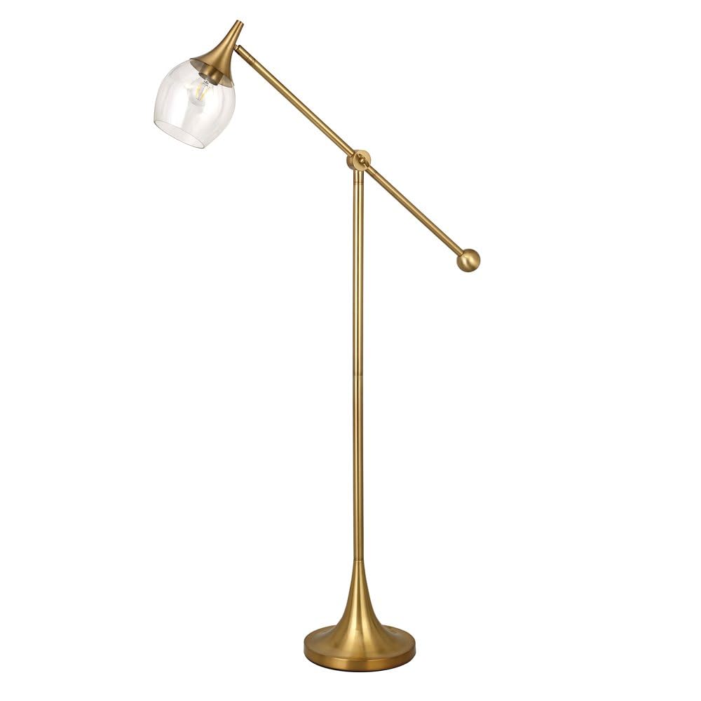 Faribo Contemporary Metal Floor Lamp with Boom Arm