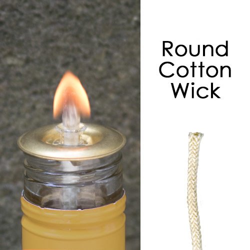 Dan's Daughters' Containers 1/8" X 5' Wick It Up With Us 1/8" X 5' Round Braided Cotton Replacement Wick For Kerosene Alcohol Oil Lamp And Candle Lamp Burner Lantern Stove #TOP2