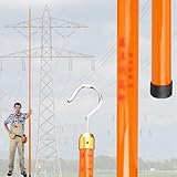 Hochspannungs-Messstab Epoxidharz-Höhenstab-Messstab, Isolierte Vermessungsstabverlängerung, Hochspannungs-Vermessungsausrüstung Und Tragetasche Telekommunikationsarbeiter(4 pieces,6M/19.7ft)