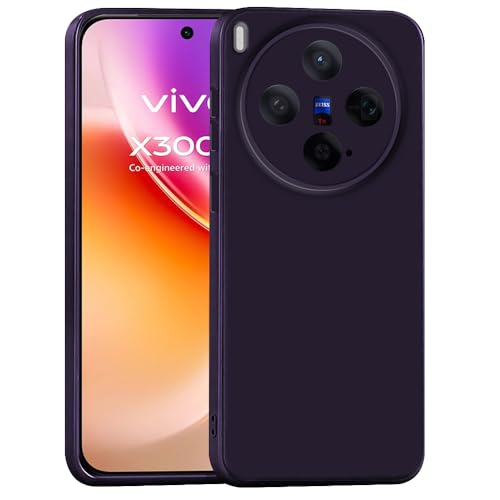 Image of Back Cover for Vivo X300 5G | Full Camera Protection | Premium Liquid Silicon Case | Flexible Bumper Case for Vivo X300 5G (Purple)