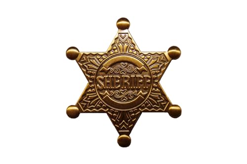 Badge de shérif en métal Old West laiton pour remplacer le plastique fragile