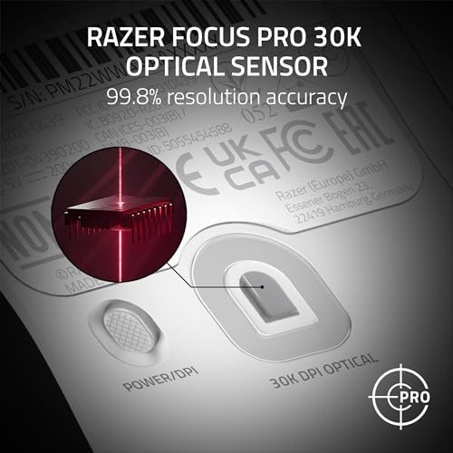 Image of Razer Viper V2 Pro Hyperspeed Wireless Optical Gaming Mouse: 59g Ultra-Lightweight with 30000 DPI - 80hr Battery - USB Type C Cable Included - White - RZ01-04390200-R3A1