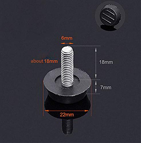 Lc Lictop Screw On Furniture Glide Leveling Foot Adjuster M6X18X22Mm For Furniture Legs 30 Pcs #TOP3