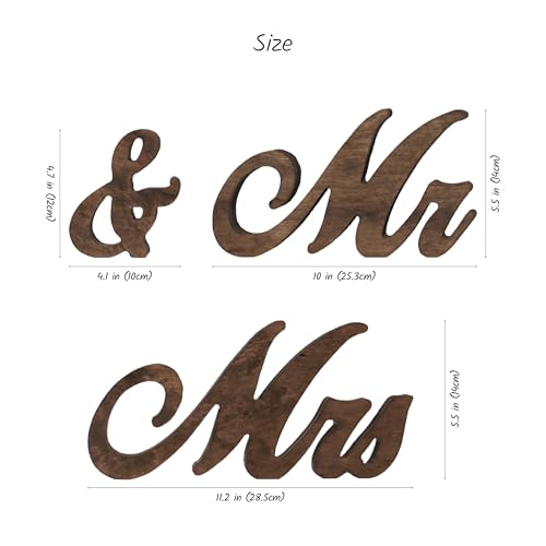 Generic Mr And Mrs Sign For Wedding Table Decor, Mr & Mrs Wooden Signs thumb #5