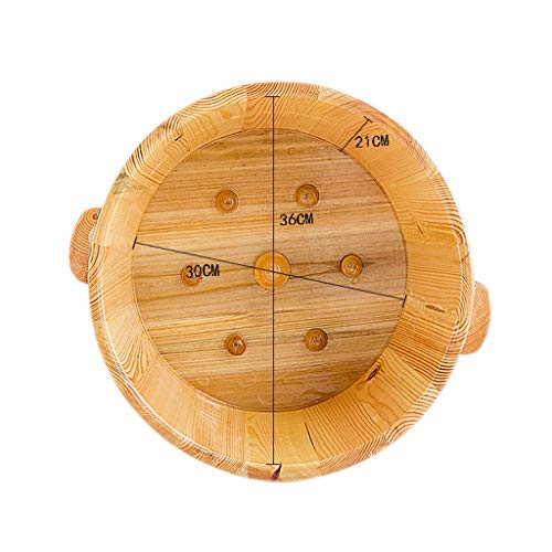 Spa de pies de madera Katzowen con masaje hidromasaje 21 cm miniatura 6