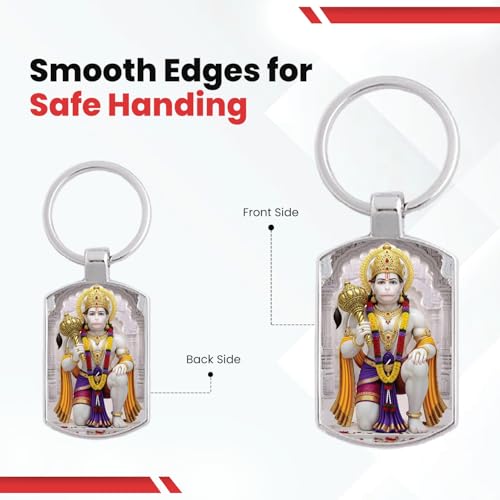 Image of Stylish Metal Keychains with Permanent Glossy Print - Inspirational Quotes & Spiritual Designs - Perfect Key chains for loved ones, Personal Use, Gifts & Return Gifts