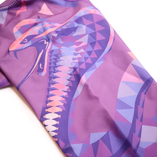 HUGE SPORTS Women's Rash Guard Long Sleeve Sun Protection UPF 50+ Beast Series Swimsuit Top(Cobra,L)