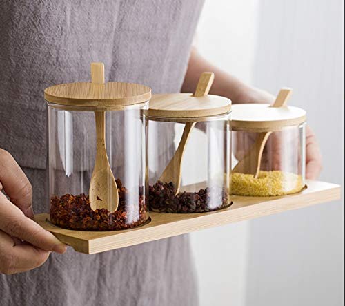 Botella de condimento, tarro de condimento de cerá Tarros de especias de vidrio, botella de condimentos de especias, juego de caja de condimentos transparente, botes de condimentos, botes de especias