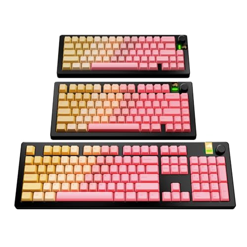 Image of Glorious Gaming - GPBT Gradient Keycaps for Custom Mechanical Keyboards, No Fade Dye-Sublimated, Fits 100%, 75% 65% 60%, PBT Polymer, Fits ANSI & ISO, Supports Windows & macOS - Grapefruit