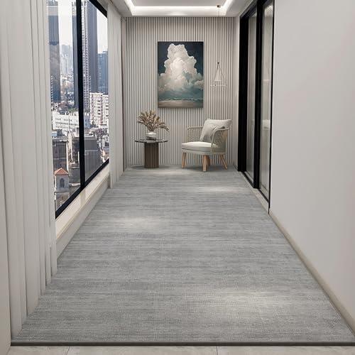Runner Rug, Entrance Mat for Hallway, Solid Grey Hallway Runner Rug 6ft 8ft 10ft 12ft 15ft 16ft 20ft Long, Non Slip Kitchen Floor Mat Doormat, Washable Modern Outdoor Indoor Rug Carpet Runner (Size :
