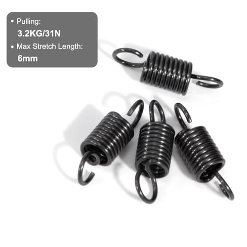 GUNGY Zugfedern mit Haken Klavierdraht Zugfeder Spannfeder 25mm Außendurchmesser 8mm Drahtdurchmesser 1,1mm Maximale Zugkraft 3,2kg 1,1x8x25mm 20 Stück