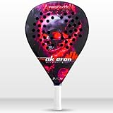 Akkeron - Pala de Padel - Modelo Armageddon A25 - Carbono 100% - Power Blast EVA - Forma lagrima - Barniz Gomoso - Control/Potencia - 345/370g (Fibra de Carbono)