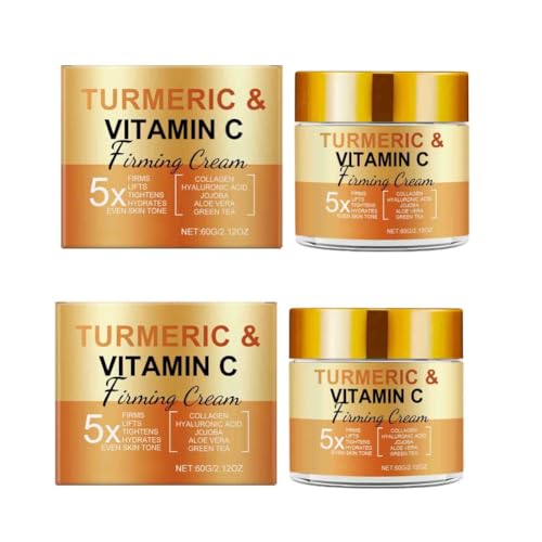 2PCS Turmeric Face Cream Enriched Vitamin C Whitening Smoothing Gentle Non-Irritating Firming Skin Care Beauty Cosmetics