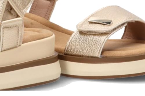 Sandalia deportiva Etika by ARMONY oro con cierre ajustable de mujer 2