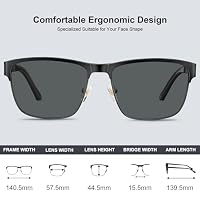 CARFIA Polarisierte Herren Sonnenbrille Metallrahmen UV 400 Fahrerbrille – Ansicht 2