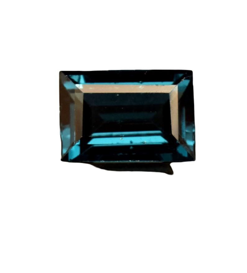 Tourmaline indicolite de 10,9mm émeraude naturelle facettée pour fabrication bijoux DIY