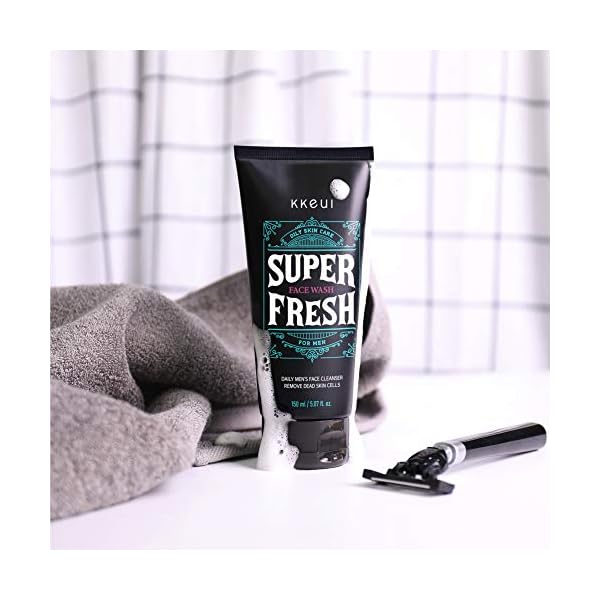 KKEUL-Korean-Skin-Care-Exfoliating-Foaming-Face-Wash-for-Men--Daily-Facial-Scrub-and-Pore-Cleanser-for-DryOily-Skin--Removes-Excess-Sebum-and-Blackheads-Helps-Shrink-Pores-with-Walnut-Shell-Powder Exfoliating Foaming Face Wash for Men, Korean Skin Care Daily Facial Scrub and Pore Cleanser, Removes Excess Sebum and Blackheads, Shrink Pores with Natural Walnut Shell Powder