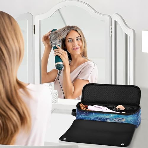 Bolsa de Viaje y Almohadilla Resistentes al Calor para Herramientas de Cabello Sea Turtle Hair Tools Organizer Bags para Planchas, Alisadores, Rizadoras y Accesorios de Cuidado Capilar miniatura 6
