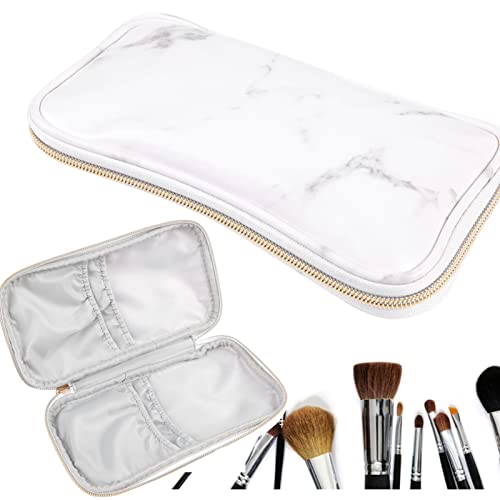 Travel Cosmetic Case,Zipper Makeup Brushes Bag,Marble Makeup Bag Storage Cosmetic Bag,Professional Multi functional Cosmetic Bag Handbag for Travel Home