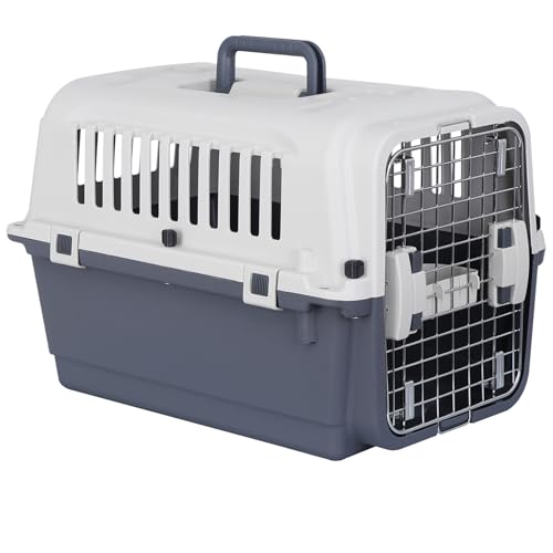 Oteymart 犬 中型犬 クレート 犬 小型犬 猫 ペットキャリー キャリーケース きゃりーバッグ 猫きゃりーケース 人気 ハードクレート ペットクレート キャリーバッグ 多頭飼い 動物用 車 新幹線対応 航空輸送ボックス 持ち込み 持ち運びやすい 取